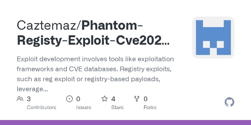 GitHub - Caztemaz/Phantom-Registy-Exploit-Cve2025-20682-Runtime-Fud-Lnk: Exploit development involves tools like exploitation frameworks…