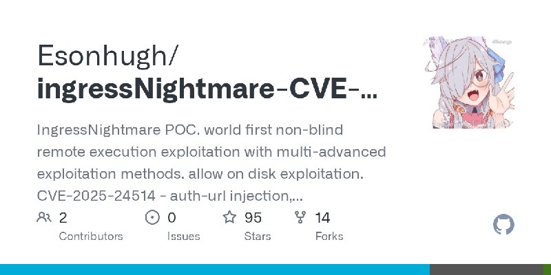 GitHub - Esonhugh/ingressNightmare-CVE-2025-1974-exps: IngressNightmare POC. world first non-blind remote execution exploitation…