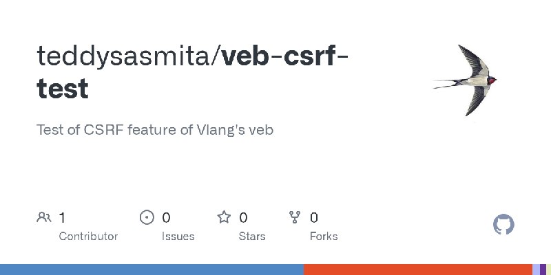 GitHub - teddysasmita/veb-csrf-test: Test of CSRF feature of Vlang's veb