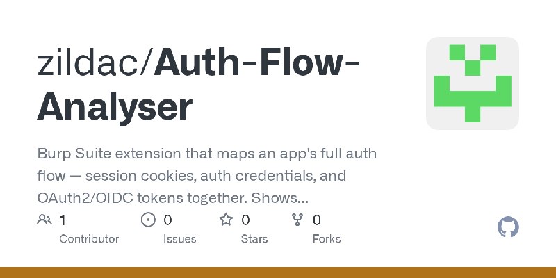 GitHub - zildac/Auth-Flow-Analyser: Burp Suite extension that maps an app's full auth flow — session cookies, auth credentials…