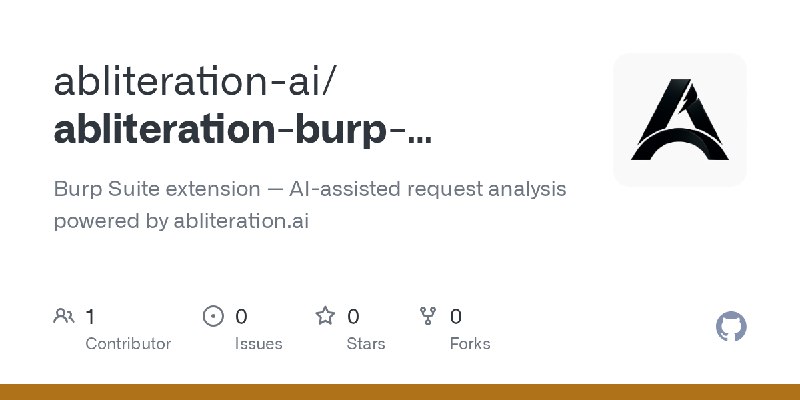 GitHub - abliteration-ai/abliteration-burp-extension: Burp Suite extension — AI-assisted request analysis powered by abliteration.ai