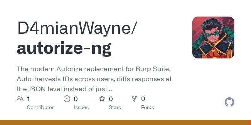 GitHub - D4mianWayne/autorize-ng: The modern Autorize replacement for Burp Suite. Auto-harvests IDs across users, diffs responses…