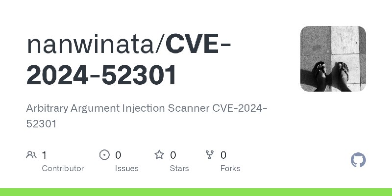 GitHub - nanwinata/CVE-2024-52301: Arbitrary Argument Injection Scanner CVE-2024-52301