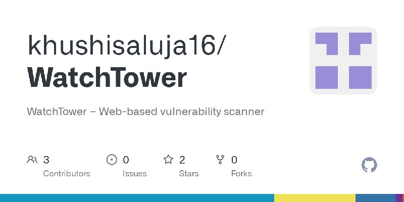 GitHub - khushisaluja16/WatchTower: WatchTower – Web-based vulnerability scanner