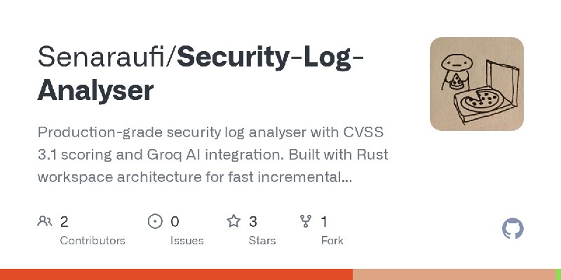 GitHub - Senaraufi/Security-Log-Analyser: Production-grade security log analyser with CVSS 3.1 scoring and Groq AI integration.…