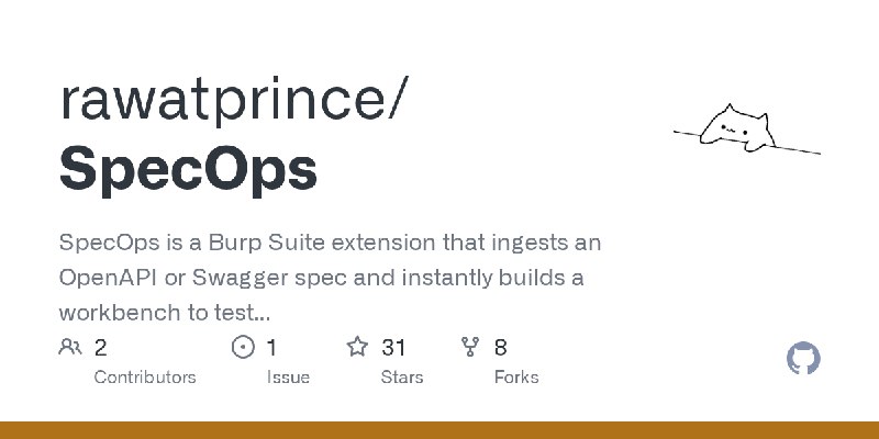 GitHub - rawatprince/SpecOps: SpecOps is a Burp Suite extension that ingests an OpenAPI or Swagger spec and instantly builds a…