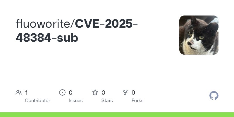 GitHub - fluoworite/CVE-2025-48384-sub