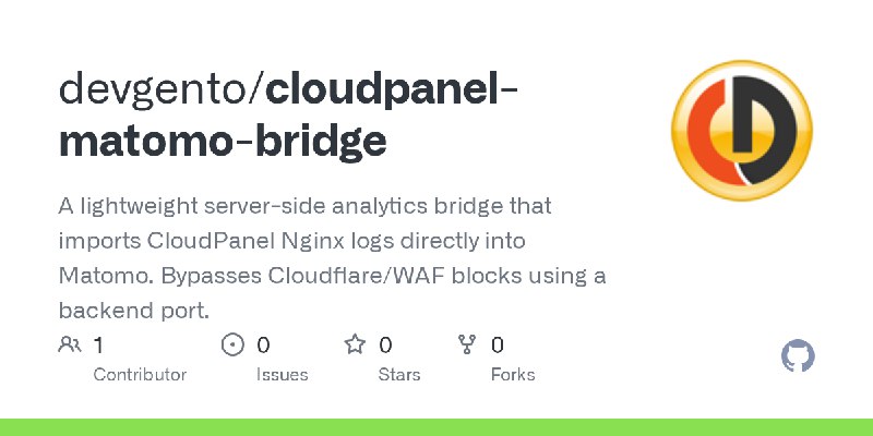GitHub - devgento/cloudpanel-matomo-bridge: A lightweight server-side analytics bridge that imports CloudPanel Nginx logs directly…