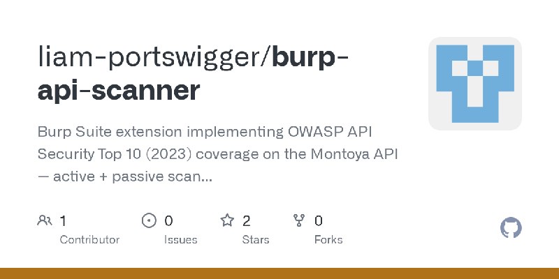 GitHub - liam-portswigger/burp-api-scanner: Burp Suite extension implementing OWASP API Security Top 10 (2023) coverage on the…