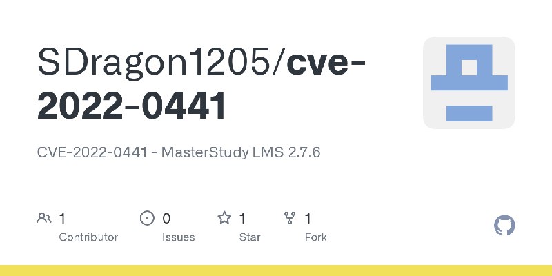 GitHub - SDragon1205/cve-2022-0441: CVE-2022-0441 - MasterStudy LMS 2.7.6