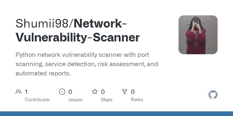 GitHub - Shumii98/Network-Vulnerability-Scanner: Python network vulnerability scanner with port scanning, service detection, risk…
