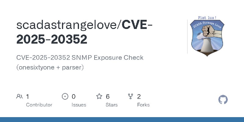 GitHub - scadastrangelove/CVE-2025-20352: CVE-2025-20352 SNMP Exposure Check (onesixtyone + parser)