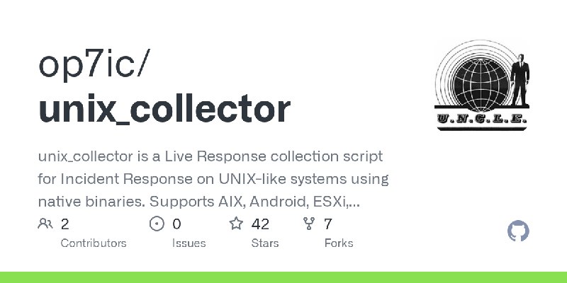GitHub - op7ic/unix_collector: unix_collector is a Live Response collection script for Incident Response on UNIX-like systems using…