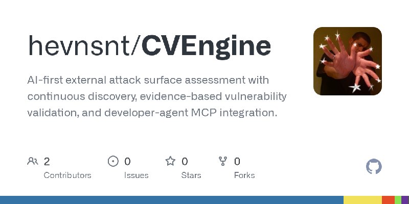 GitHub - hevnsnt/CVEngine: AI-first external attack surface assessment with continuous discovery, evidence-based vulnerability…