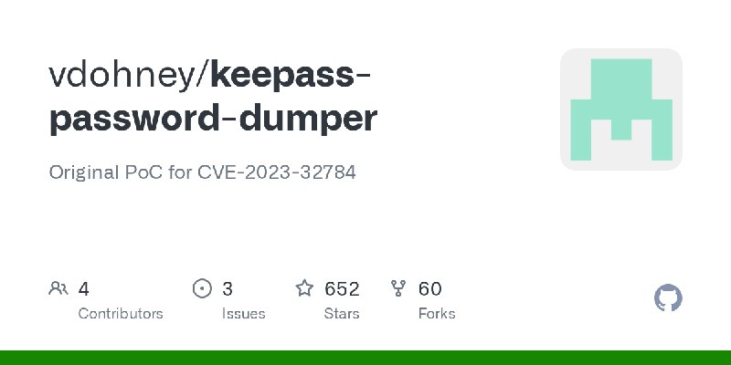 GitHub - vdohney/keepass-password-dumper: Original PoC for CVE-2023-32784
