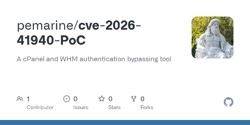 GitHub - pemarine/cve-2026-41940-PoC: A cPanel and WHM authentication bypassing tool