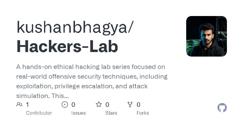 GitHub - kushanbhagya/Hackers-Lab: A hands-on ethical hacking lab series focused on real-world offensive security techniques, including…