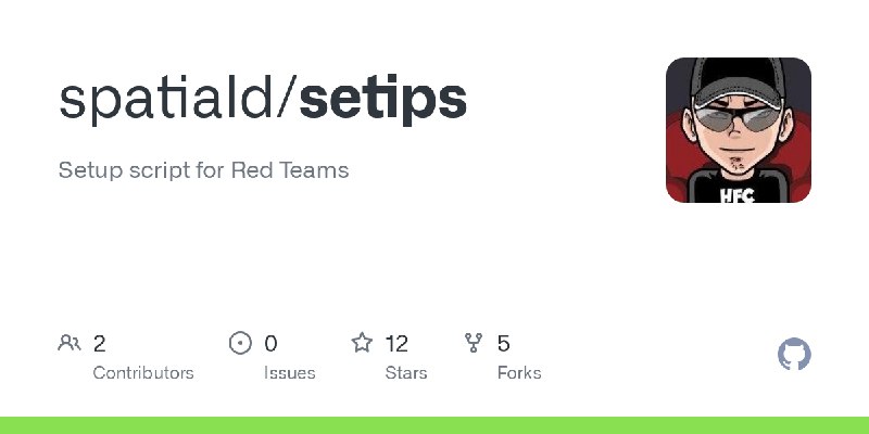 GitHub - spatiald/setips: Setup script for Red Teams