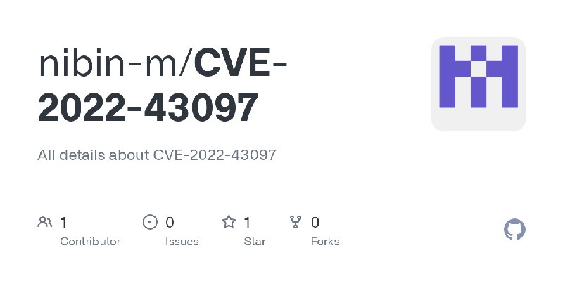 GitHub - nibin-m/CVE-2022-43097: All details about CVE-2022-43097