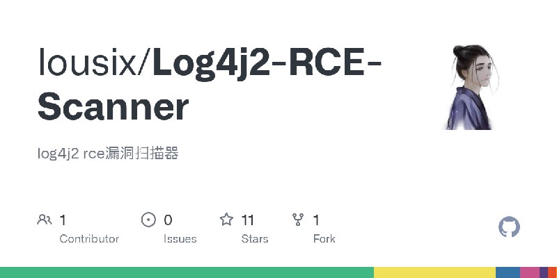 GitHub - lousix/Log4j2-RCE-Scanner: log4j2 rce漏洞扫描器