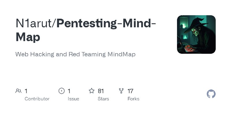 GitHub - N1arut/Pentesting-Mind-Map: Web Hacking and Red Teaming MindMap