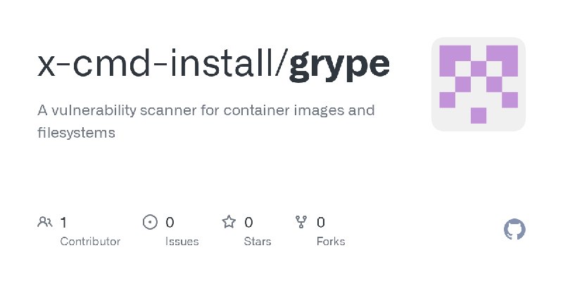 GitHub - x-cmd-install/grype: A vulnerability scanner for container images and filesystems
