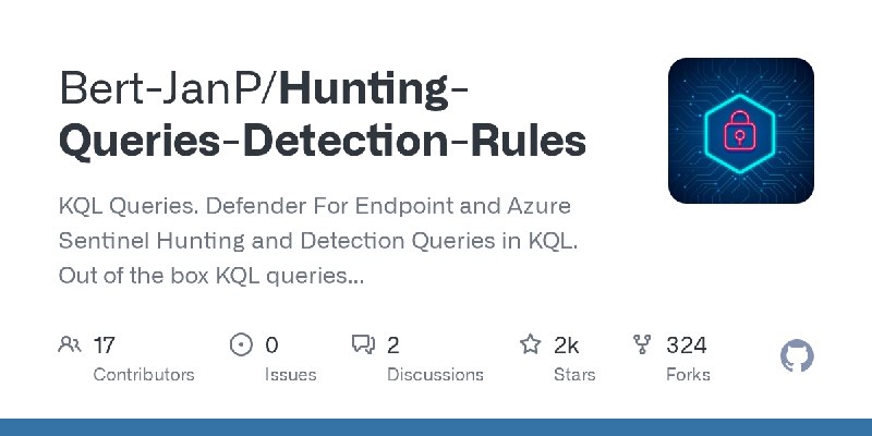 GitHub - Bert-JanP/Hunting-Queries-Detection-Rules: KQL Queries. Defender For Endpoint and Azure Sentinel Hunting and Detection…