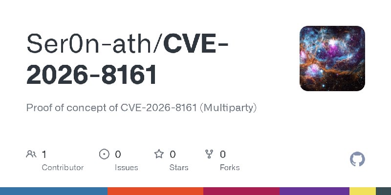 GitHub - Ser0n-ath/CVE-2026-8161: Proof of concept of CVE-2026-8161 (Multiparty)