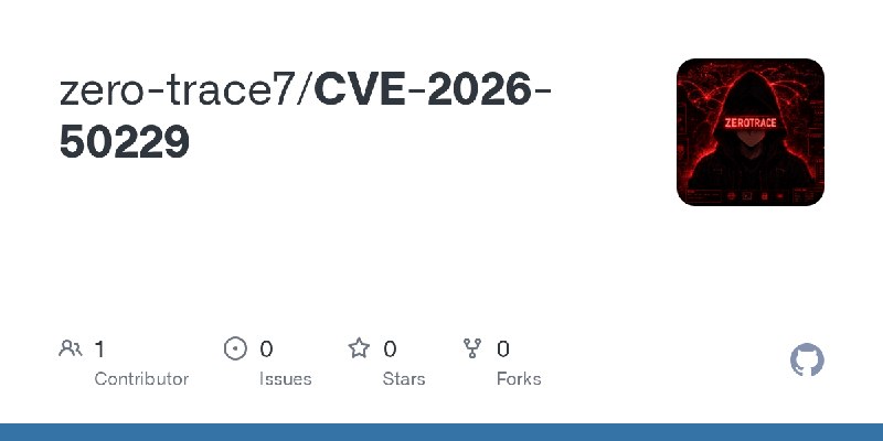 GitHub - zero-trace7/CVE-2026-50229