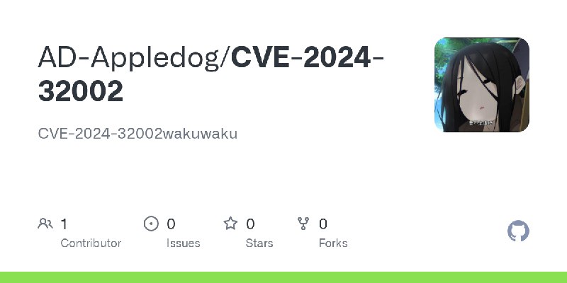 GitHub - AD-Appledog/CVE-2024-32002: CVE-2024-32002wakuwaku