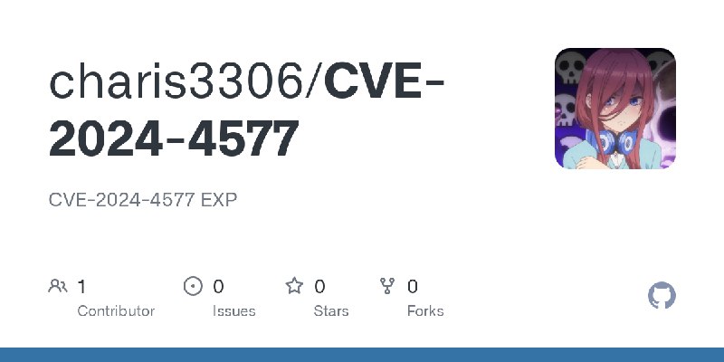 GitHub - charis3306/CVE-2024-4577: CVE-2024-4577 EXP