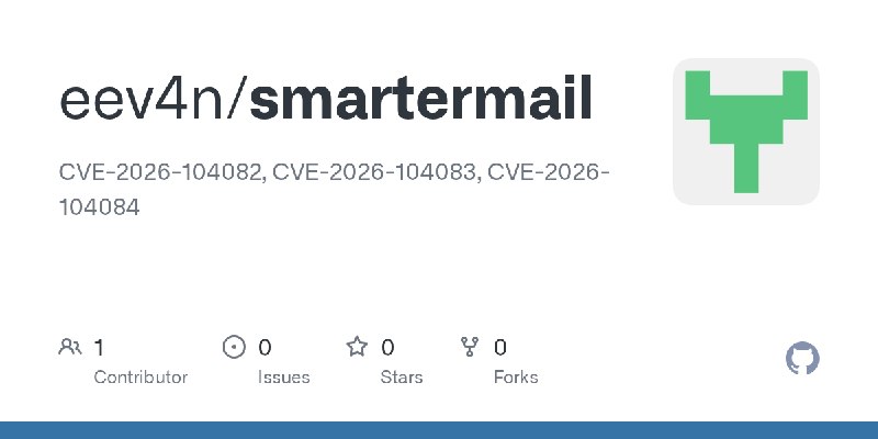 GitHub - eev4n/smartermail: CVE-2026-104082, CVE-2026-104083, CVE-2026-104084