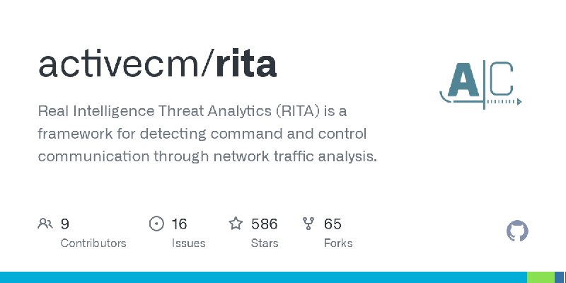GitHub - activecm/rita: Real Intelligence Threat Analytics (RITA) is a framework for detecting command and control communication…