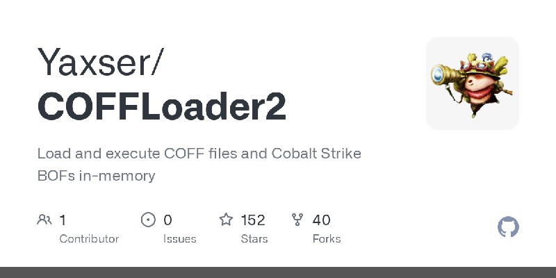 GitHub - Yaxser/COFFLoader2: Load and execute COFF files and Cobalt Strike BOFs in-memory