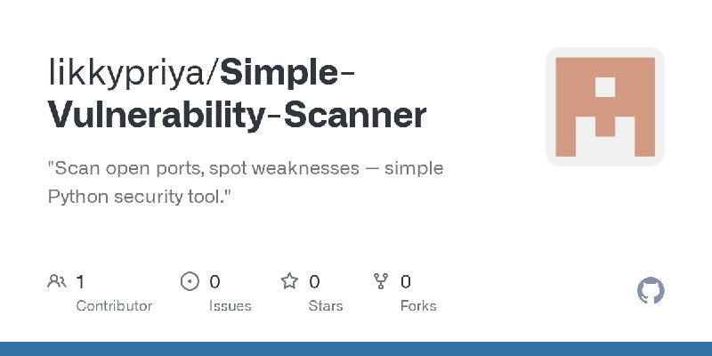 GitHub - likkypriya/Simple-Vulnerability-Scanner: 
