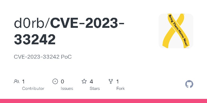 GitHub - d0rb/CVE-2023-33242: CVE-2023-33242  PoC