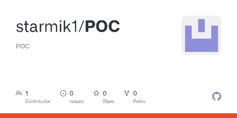 GitHub - starmik1/POC: POC