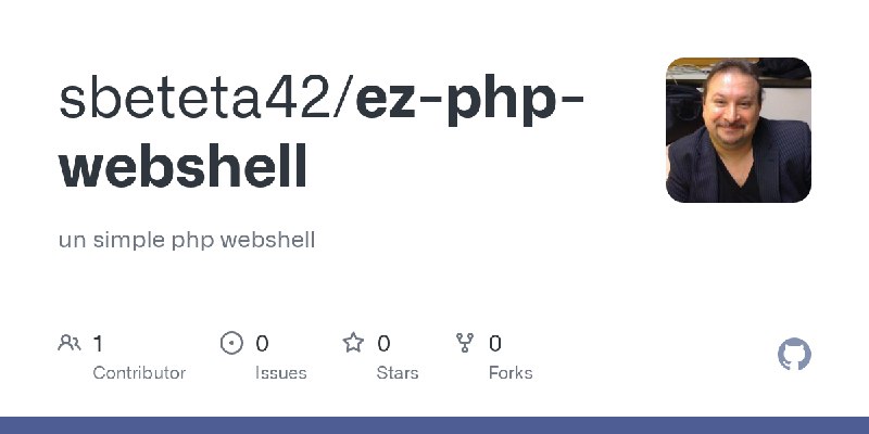 GitHub - sbeteta42/ez-php-webshell: un simple php webshell