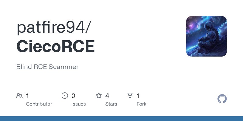 GitHub - patfire94/CiecoRCE: Blind RCE Scannner