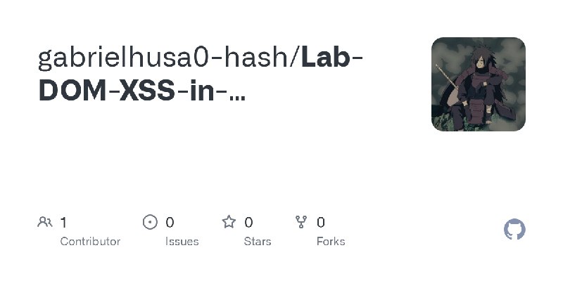 GitHub - gabrielhusa0-hash/Lab-DOM-XSS-in-document.write-sink-using-source-location.search-inside-a-select-element
