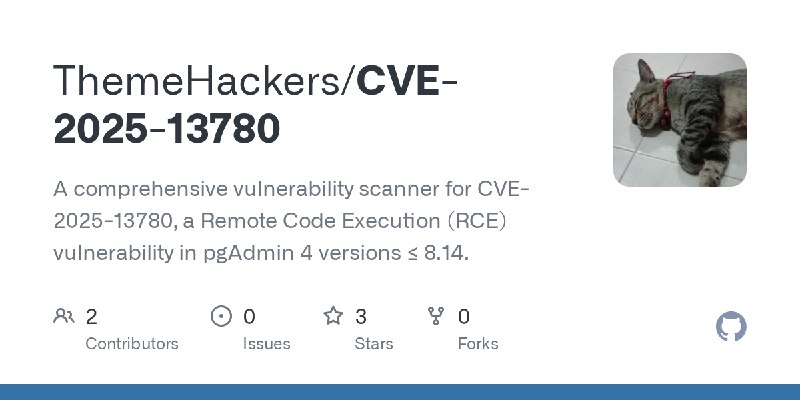 GitHub - ThemeHackers/CVE-2025-13780: A comprehensive vulnerability scanner for CVE-2025-13780, a Remote Code Execution (RCE) vulnerability…