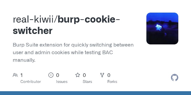 GitHub - real-kiwii/burp-cookie-switcher: Burp Suite extension for quickly switching between user and admin cookies while testing…