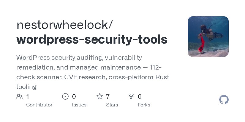 GitHub - nestorwheelock/wordpress-security-tools: WordPress security auditing, vulnerability remediation, and managed maintenance…