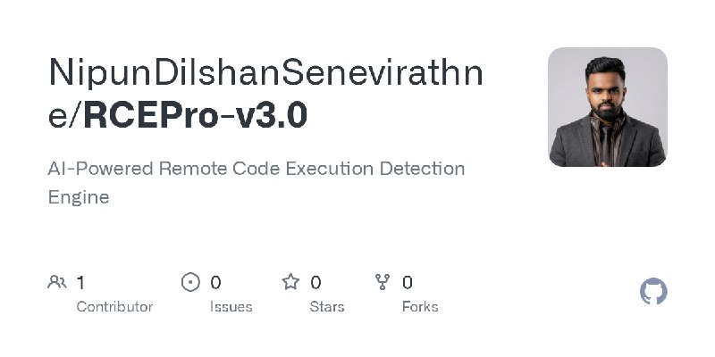 GitHub - NipunDilshanSenevirathne/RCEPro-v3.0: AI-Powered Remote Code Execution Detection Engine