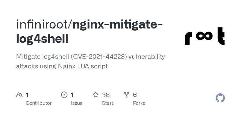 GitHub - infiniroot/nginx-mitigate-log4shell: Mitigate log4shell (CVE-2021-44228) vulnerability attacks using Nginx LUA script
