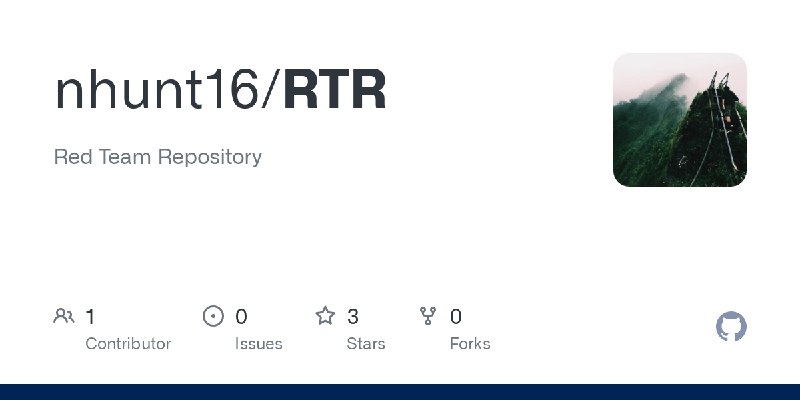 GitHub - nhunt16/RTR: Red Team Repository