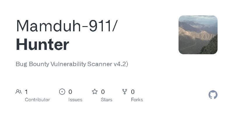 GitHub - Mamduh-911/Hunter: Bug Bounty Vulnerability Scanner v4.2)