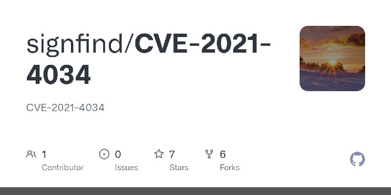 GitHub - signfind/CVE-2021-4034: CVE-2021-4034