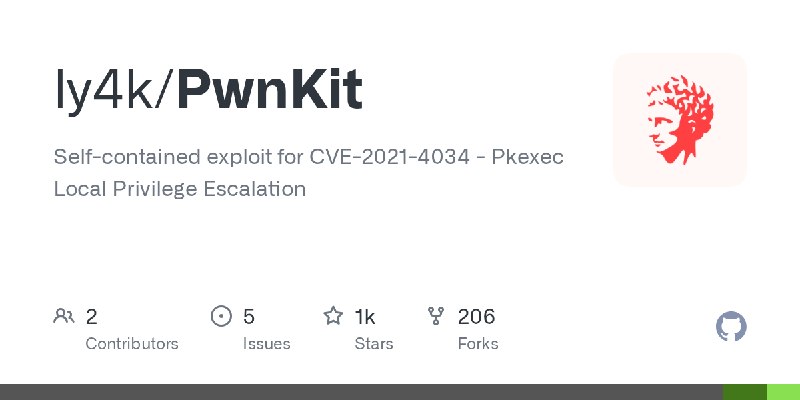 GitHub - ly4k/PwnKit: Self-contained exploit for CVE-2021-4034 - Pkexec Local Privilege Escalation