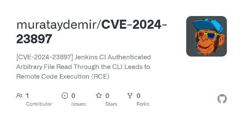 GitHub - murataydemir/CVE-2024-23897: [CVE-2024-23897] Jenkins CI Authenticated Arbitrary File Read Through the CLI Leads to Remote…